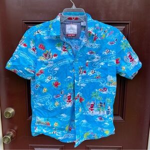 NWOT L MBX Men’s blue Christmas Hawaiian shirt